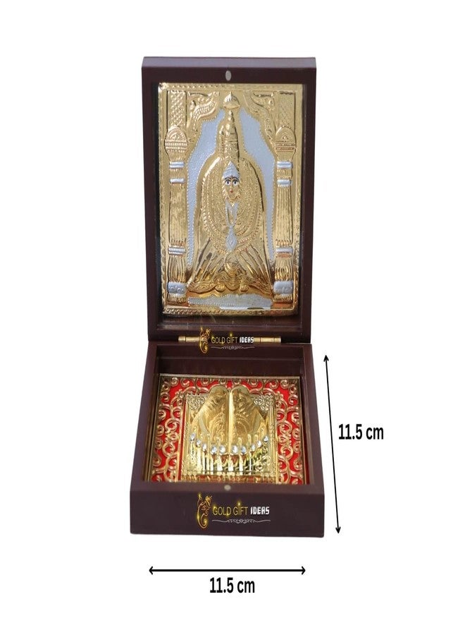 GoldGiftIdeas إطار صور تولجا بهافاني مطلي بالذهب عيار 24 قيراطًا مع شاران بادوكا (مربع) من جولد جيفت آيدياز، هدية تذكارية، إطار تمثال تولجا بهافاني للمنزل، هدية للمناسبات - Image 4